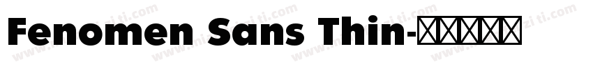 Fenomen Sans Thin字体转换